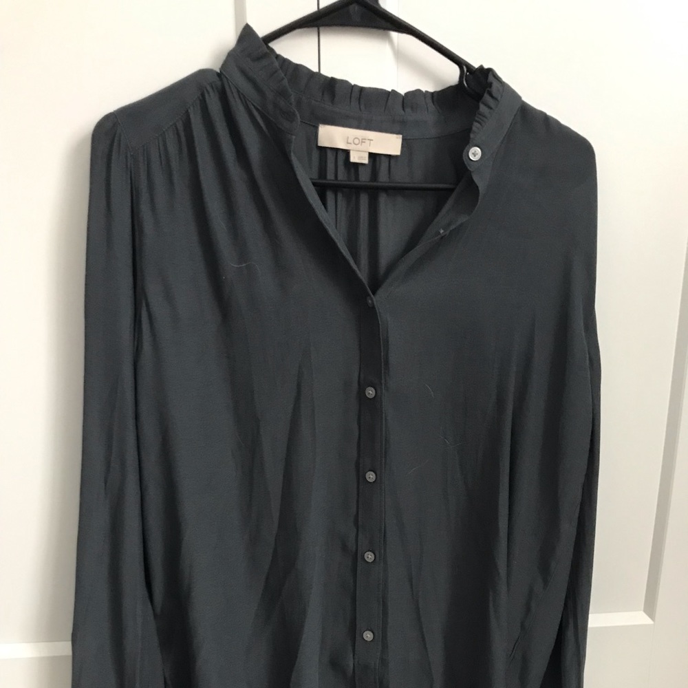 Gray LOFT blouse